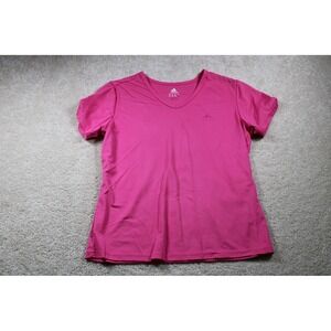 Adidas Shirt Womens XL V Neck Athletic Short Sleeve Performance Tee